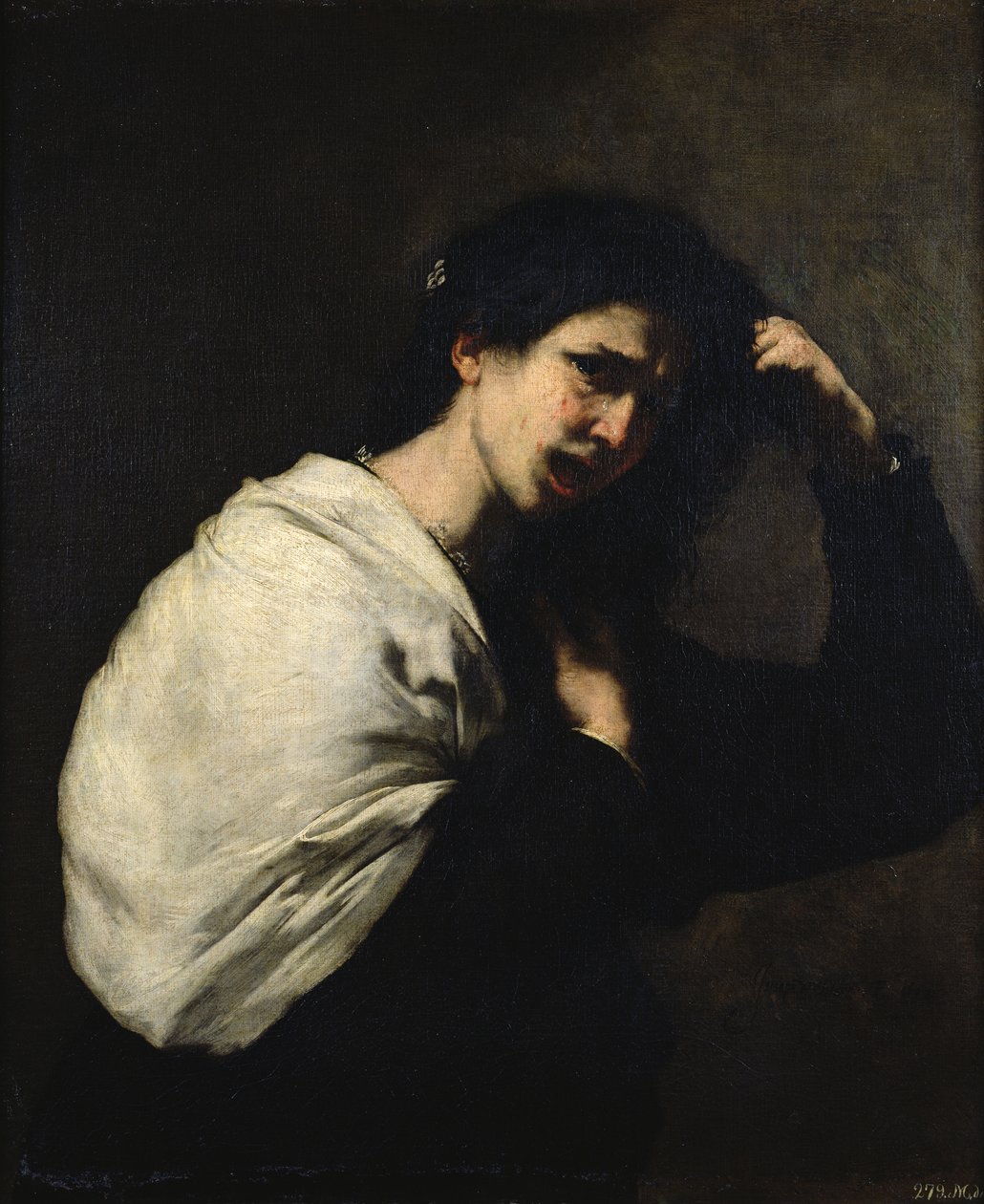 En desperat kvinna, 1638 av Jusepe de Ribera