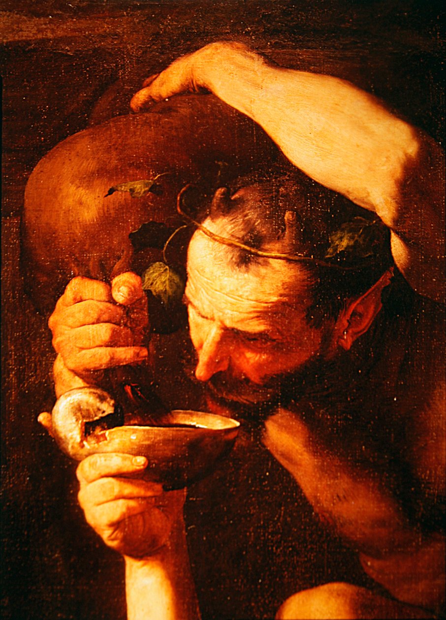 Detalj av Drunken Silenus, 1626 (detalj av 434193) av Jusepe de Ribera
