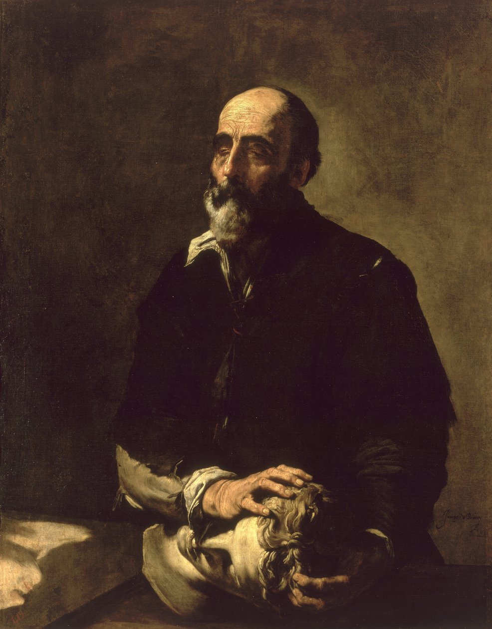 Porträtt av den blinde skulptören, Gambazo (1602-64) 1632 av Jusepe de Ribera