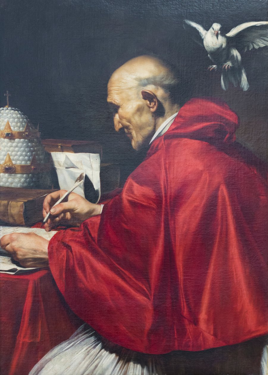Sankt Gregorius den store av Jusepe de (1591 1652) Ribera