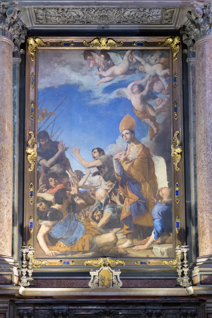 San Gennaro kommer fram oskadd ur ugnen av Jusepe de (1591 1652) Ribera