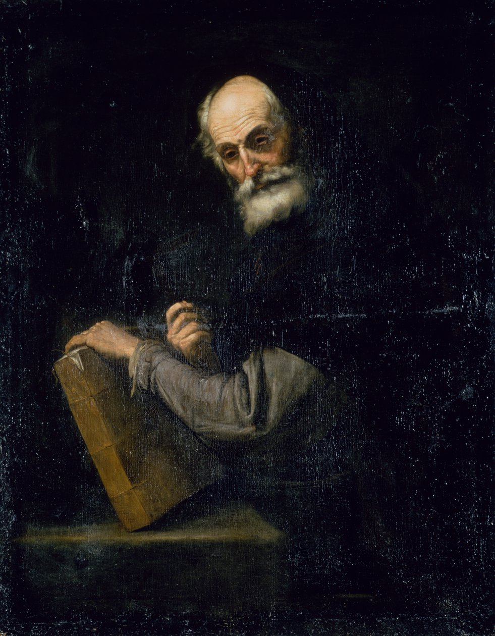 A Philosopher, ca 1640 (olja på duk) av Jusepe de Ribera