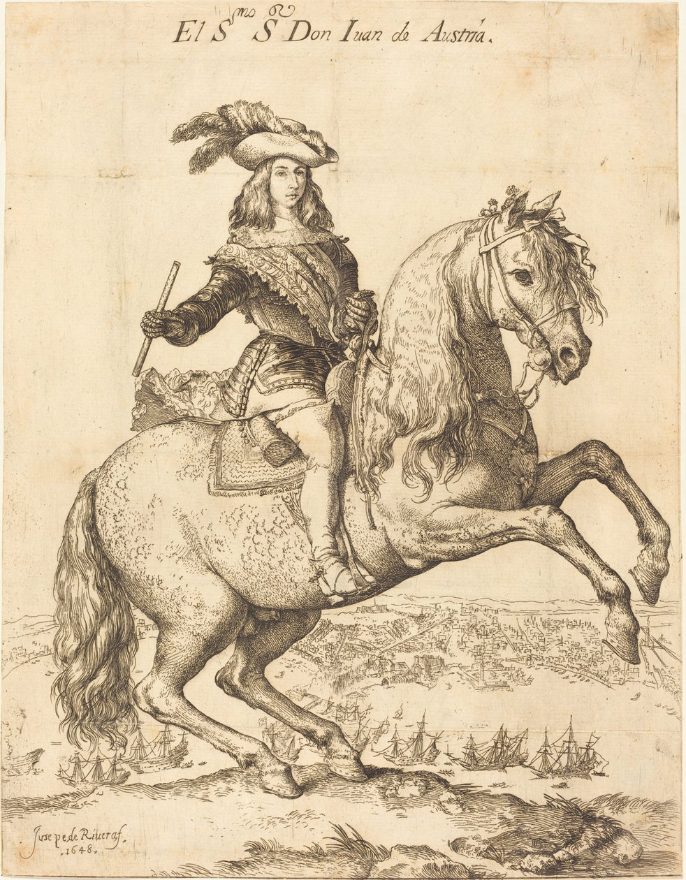 Ridsporträtt av Don Juan av Österrike av Jusepe de Ribera