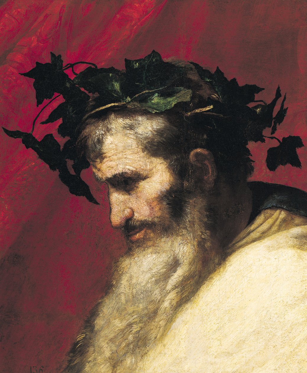 Head of an Old Man, fragment från Triumph of Bacchus av Jusepe de Ribera