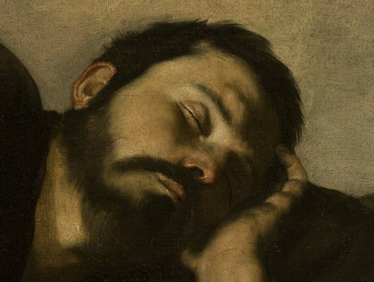 Jakobs dröm, ansiktsdetalj av Jusepe de Ribera