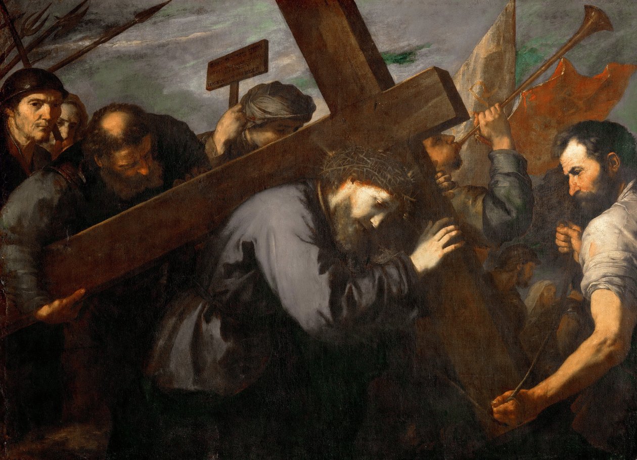 Jesus portant la Croix - Kristus som bär korset - Jose de Ribera (1591-1652). Olja på duk, ca. 1635. Mått : 144x198 cm. Konsthistoriska museet, Vienne av Jusepe de Ribera