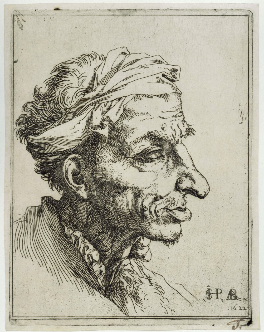 Litet groteskt huvud av Jusepe de Ribera
