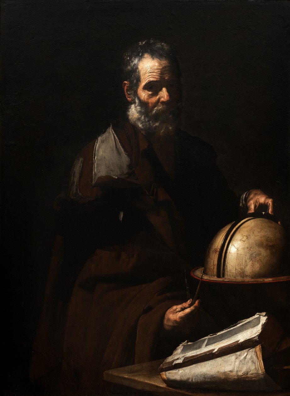 Filosof med en glob (Anaxagoras?) av Jusepe de Ribera