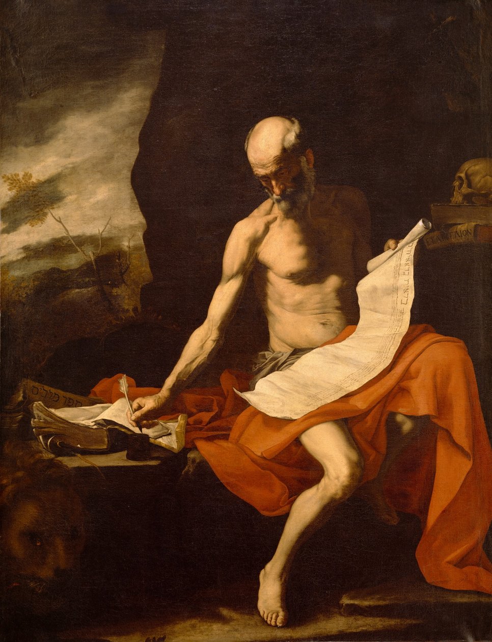 Sankt Hieronymus i vildmarken av Jusepe de Ribera