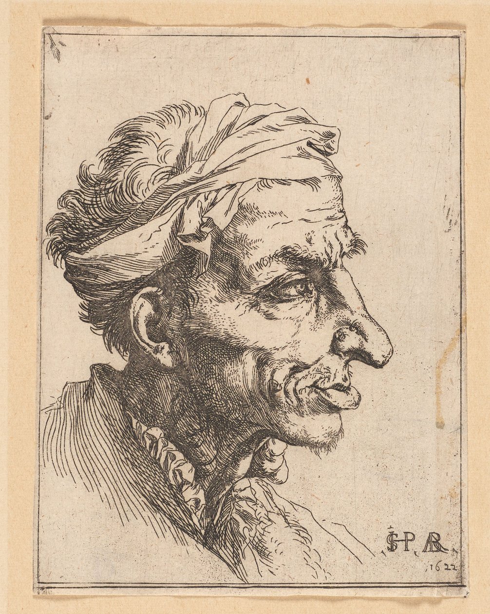 Litet groteskt huvud av Jusepe de Ribera