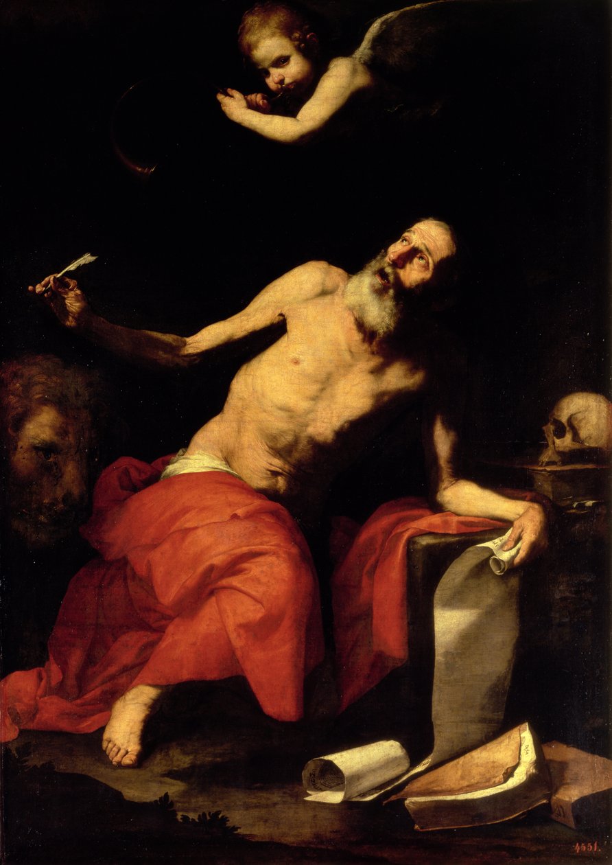 Den helige Hieronymus hör den sista trumpeten, 1626 av Jusepe de Ribera