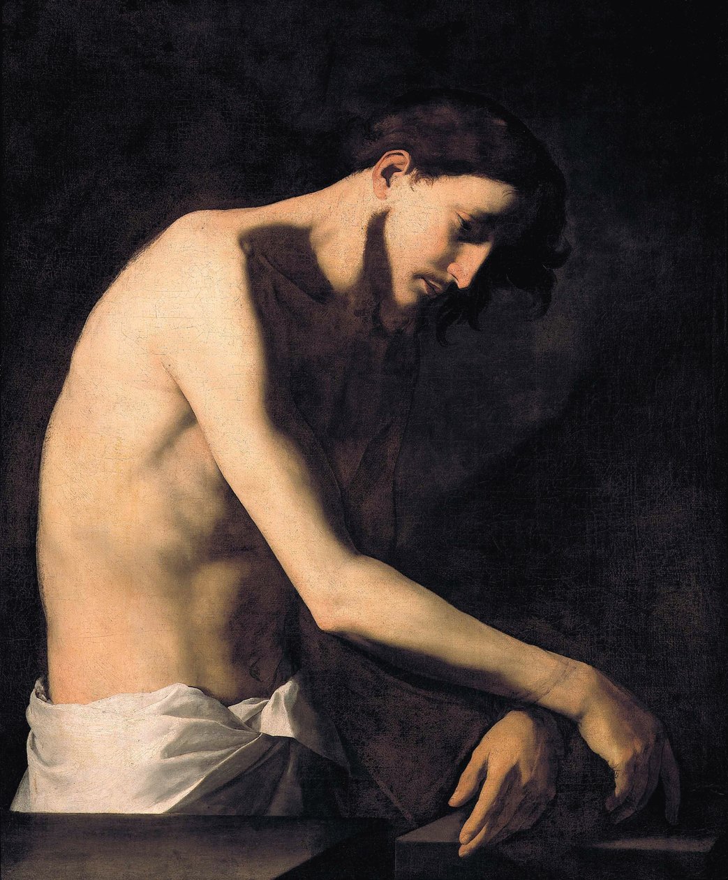 The flagellation of Christ par Ribera, Jose, de (1591-1652). Olja på duk, storlek: 99x81, ca. 1620, Galleria Sabauda, Torino av Jusepe de Ribera