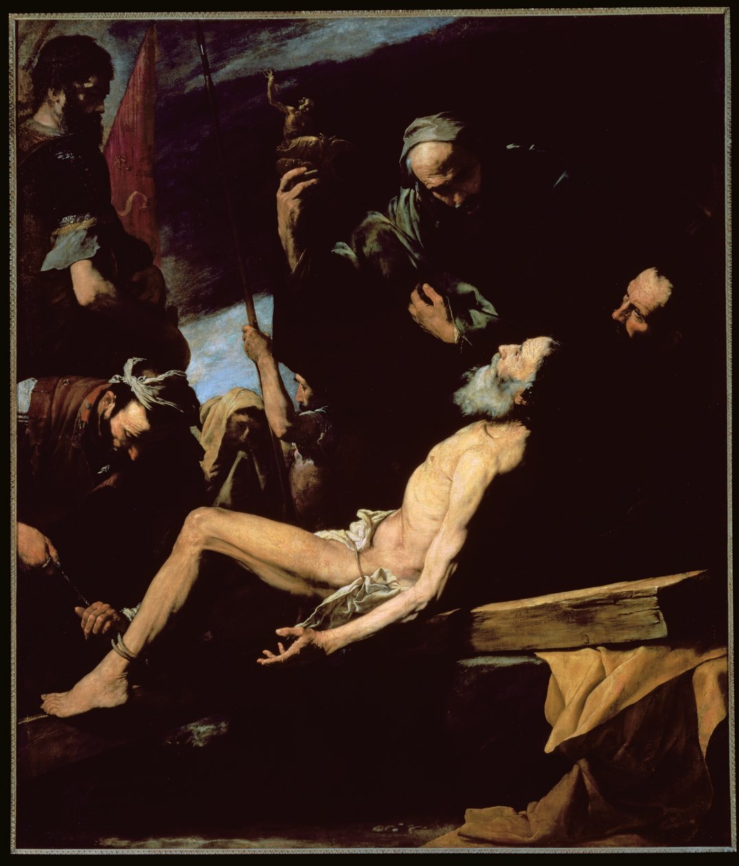 The Martyrium of St. Andrew, 1628 swed av Jusepe de Ribera