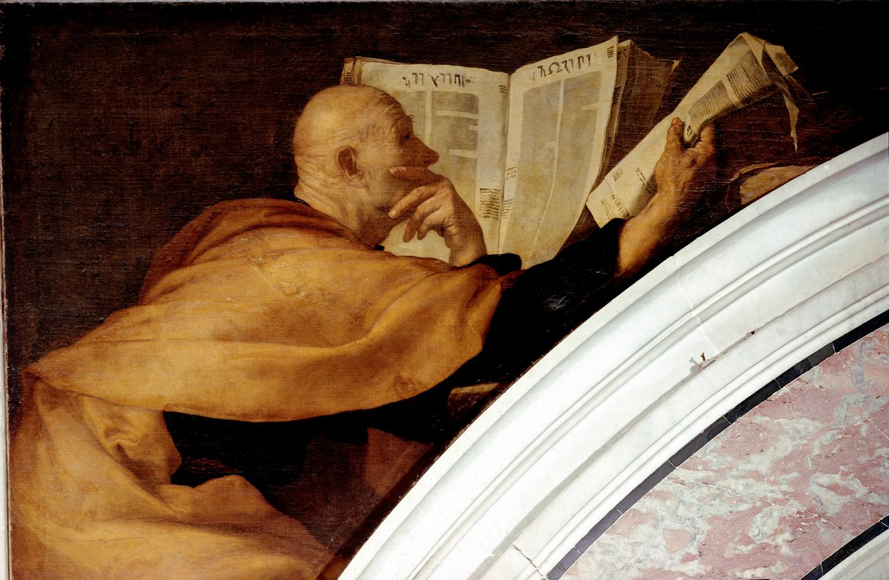 Profeten Joel Målning av Jusepe de Ribera dit lo Spagnoletto (1591-1652) 1638-1643 Dim.265x235 cm Neapel, Certosa di San Martino av Jusepe de Ribera