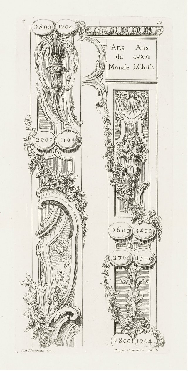 Design of Fragments of the Border av Juste Aurèle Meissonnier