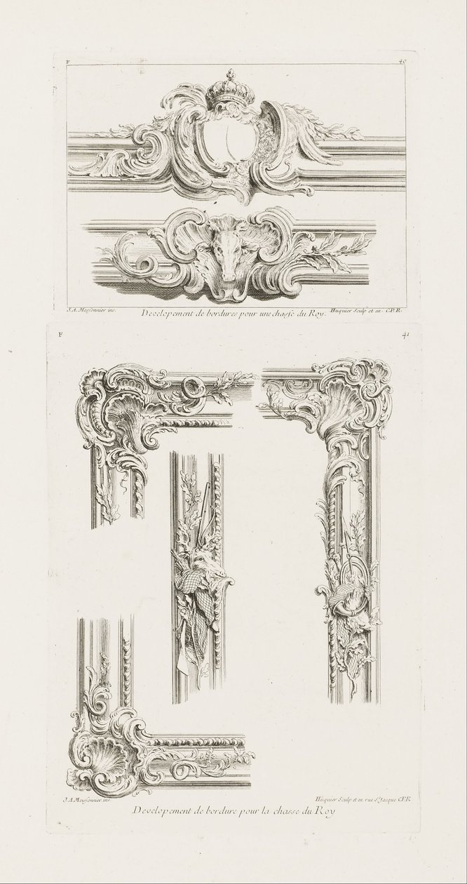 Design of Two Border Details av Juste Aurèle Meissonnier