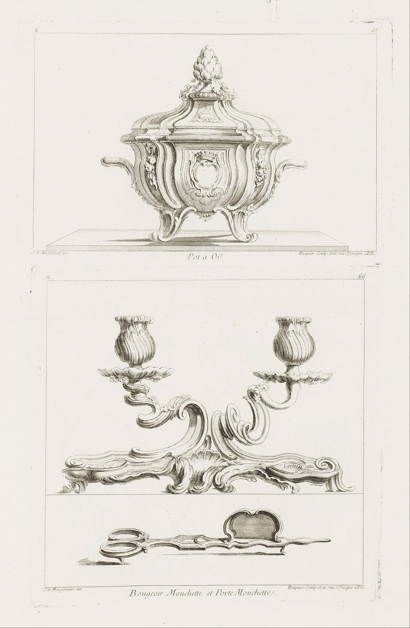 Pot a Oil., Terrine, 5th Plate av Juste Aurèle Meissonnier