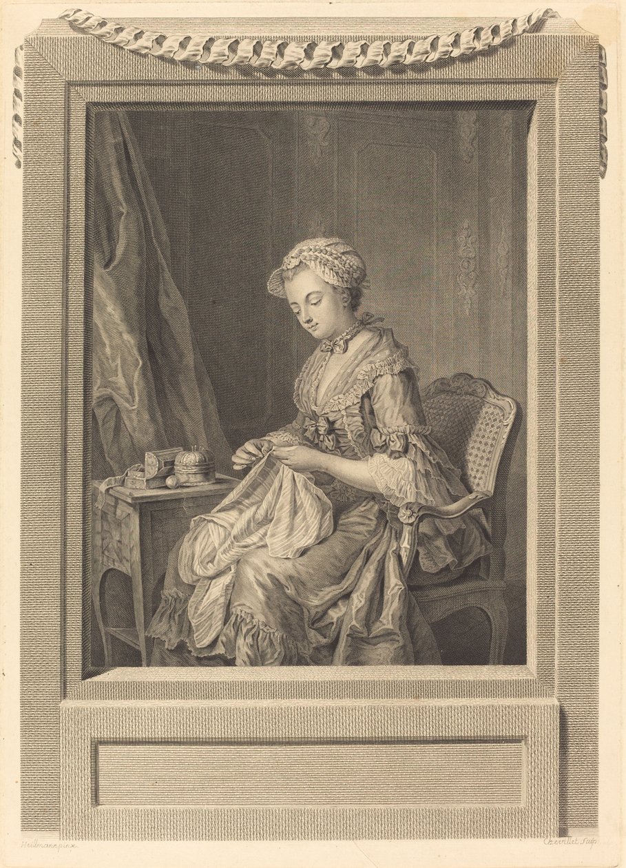 Det goda exemplet av Juste Chevillet after Jean Gaspard Heilmann