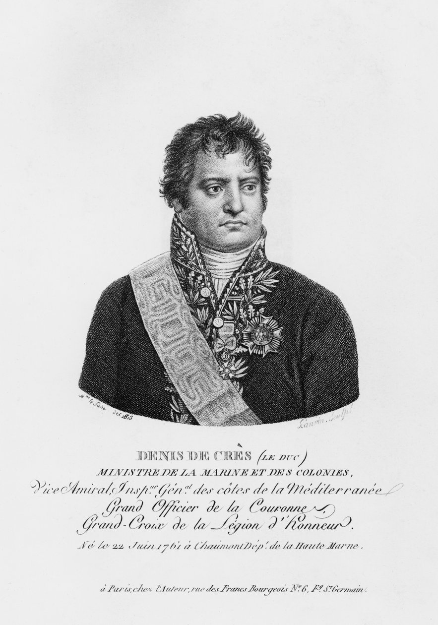 Denis Decres, Waziri wa Majini na Makoloni, iliyochongwa na Lanvin, 1813 swed. av Justine Le Suire