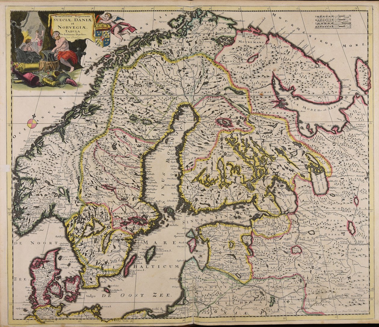 Accuratissima regnorum Sueciae, Daniae et Norvegiae tabula av Justus Danckerts
