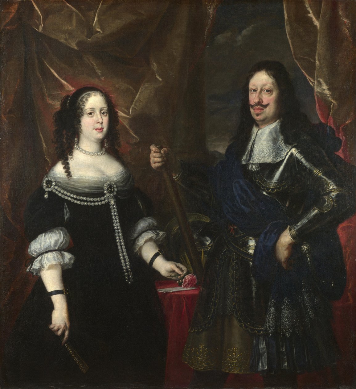 Dubbelporträtt av storhertig Ferdinand II av Toscana och hans hustru Vittoria della Rovere, 1660-talet av Justus Sustermans