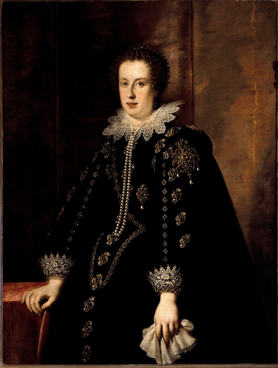 Porträtt av Claude de Medicis (Claudia de Medici) (1604-1648) Hustru till hertigen av Urbin Federico della Rovere då ärkehertig Leopold V av Österrike Tyrolen Målning av Justus Sustermans (1597-1681) 1600-talets Florens, Pitti-palatset av Justus Sustermans