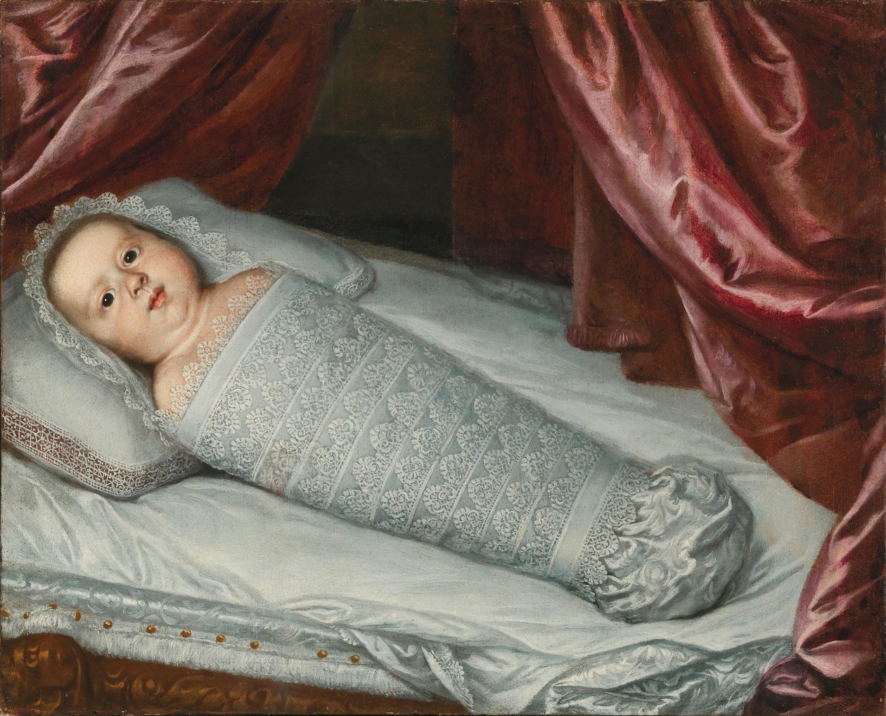 Porträtt av Cosimo III av Medici 1642-1723 som en baby, ca. av Justus Sustermans