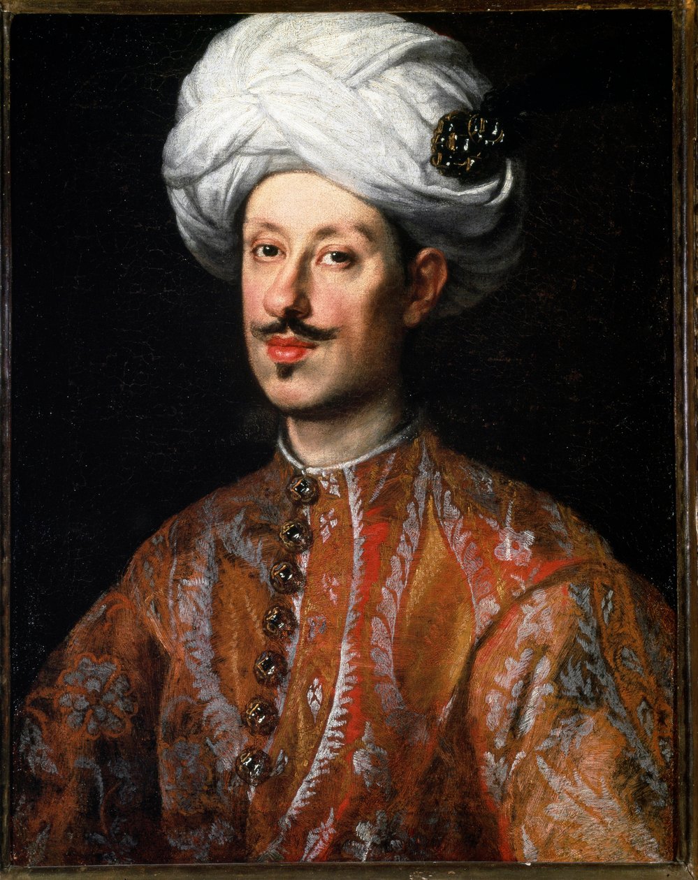 Porträtt av Ferdinando II de Medici (Ferdinand II de Medicis) (1610-1670) i ​​orientalisk kostym Målning av Justus Sustermans (1597-1681) 1600-talets Florens, Pitti-palatset av Justus Sustermans