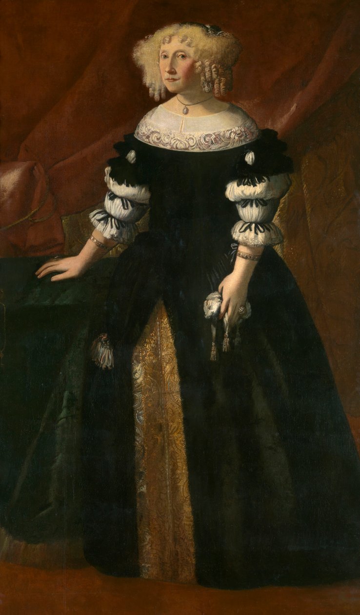 Porträtt av en dam (olja på duk) av Justus Sustermans