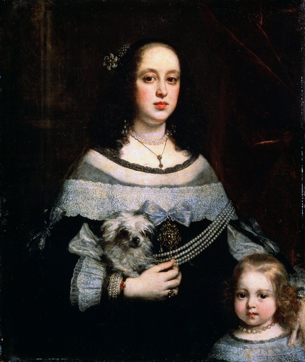 Porträtt av en dam och en liten flicka, c1660 av Justus Sustermans