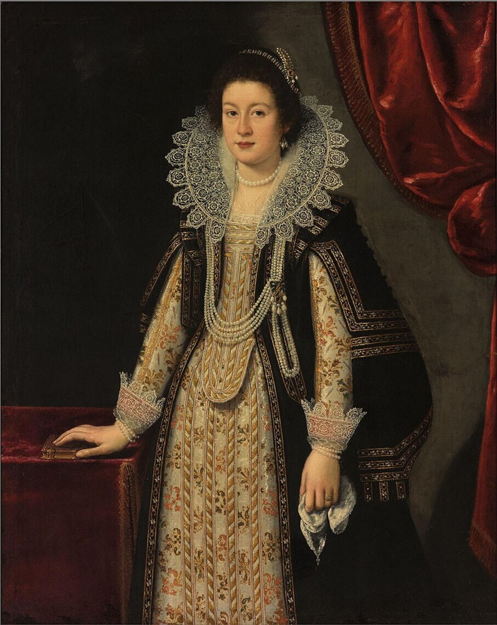 Porträtt av en kvinna, möjligen Maria Magdalena av Österrike, hustru till Cosimo II de