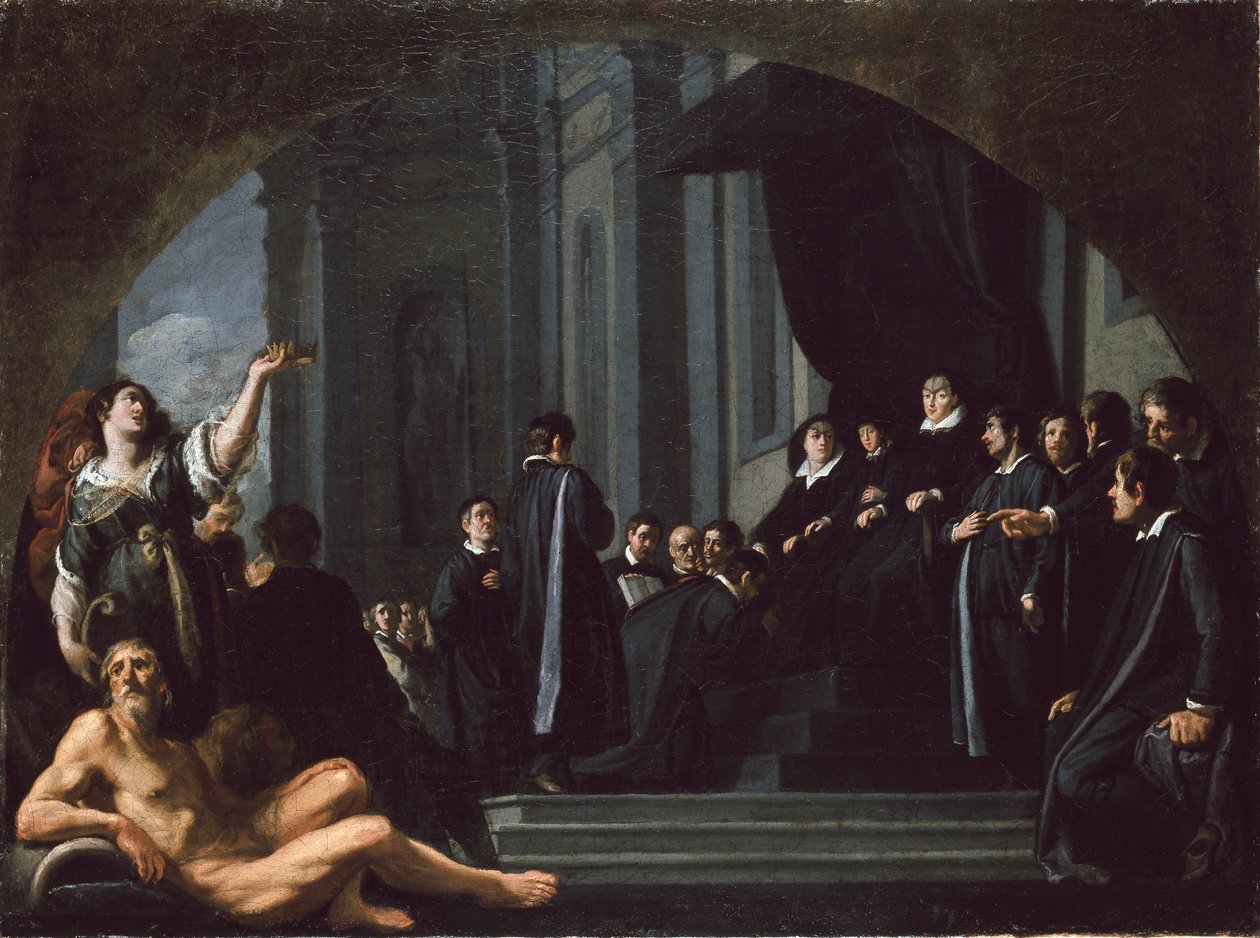 Senatorerna i Florens svär trohet till Ferdinando II de