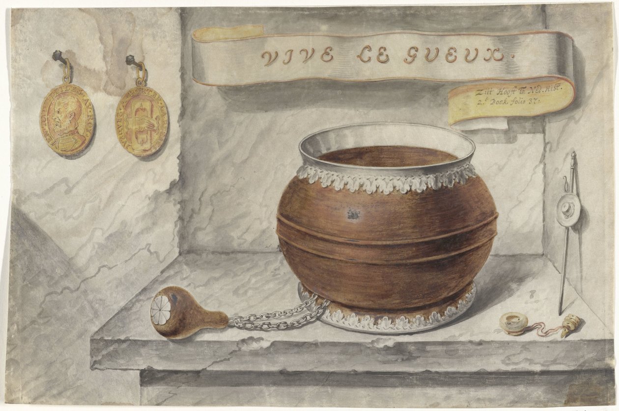 Tiggarskål av Justus van Attevelt (attributed to)