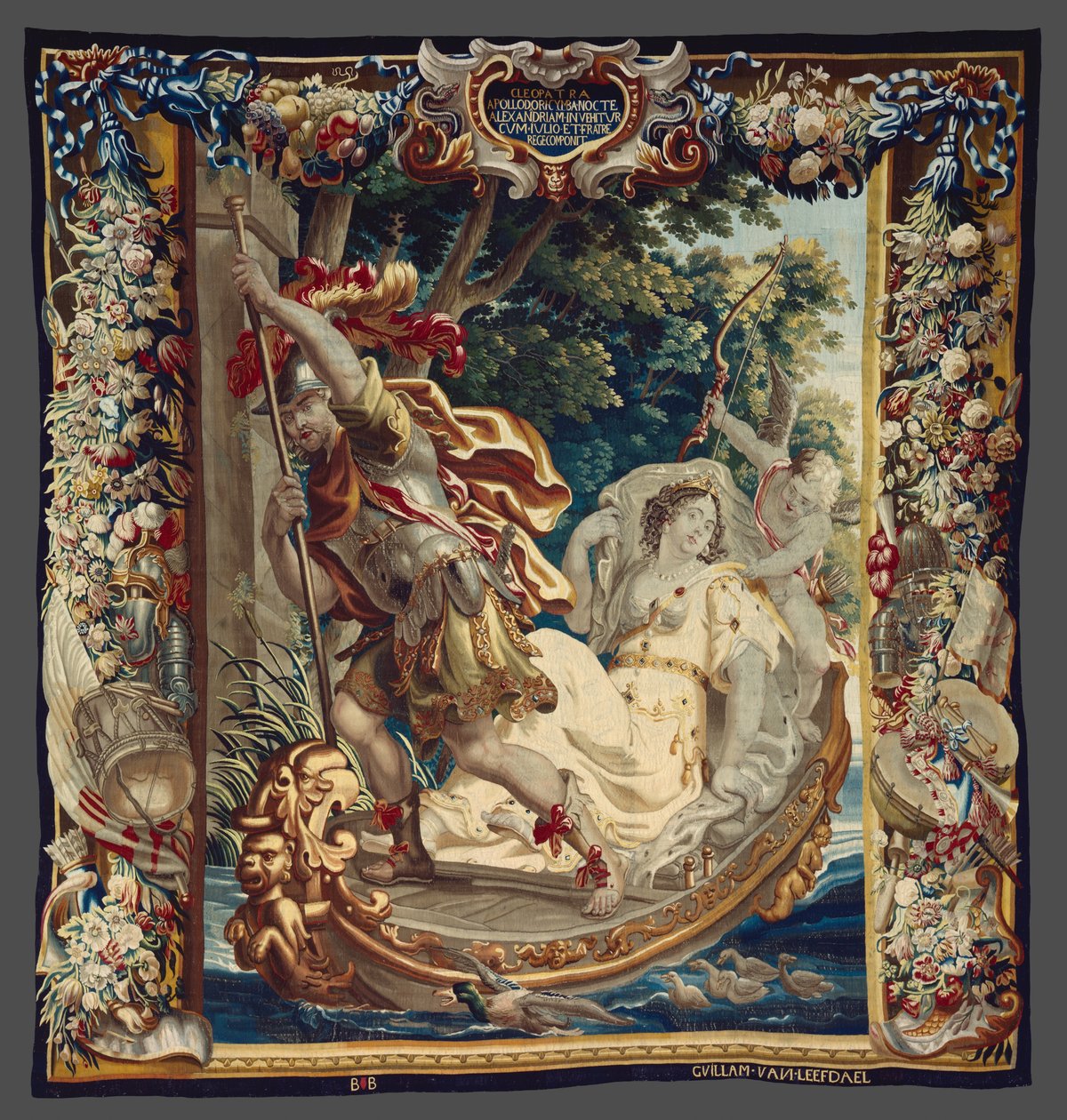 Kleopatra ombedd att hylla Rom från Berättelsen om Caesar och Kleopatra av Justus van Egmont