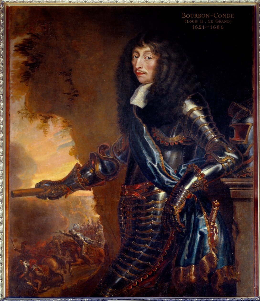 Hellängdsporträtt av Grand Conde, Louis II Prince of Bourbon (Bourbon-Conde) (1621-1686) - Målning av Juste D