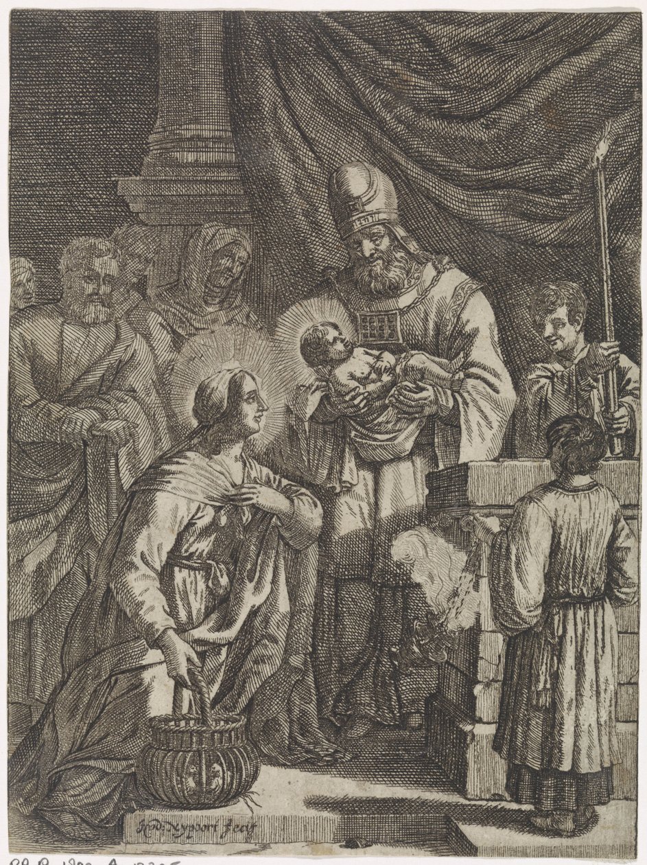 Presentation av Kristus i templet av Justus van den Nijpoort
