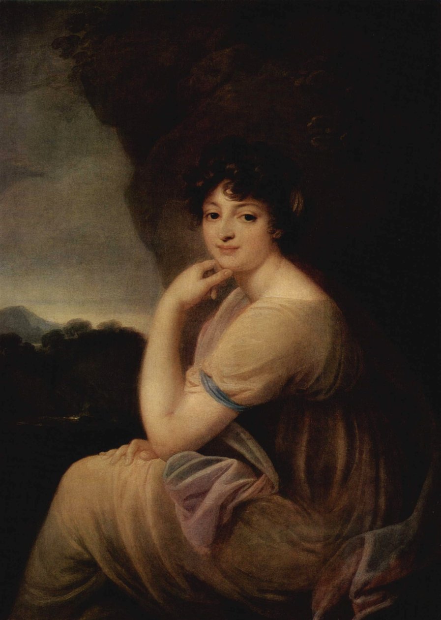 Porträtt av Ekaterina Bakunina 1777-1846, sid. 1815 av Józef Grassi
