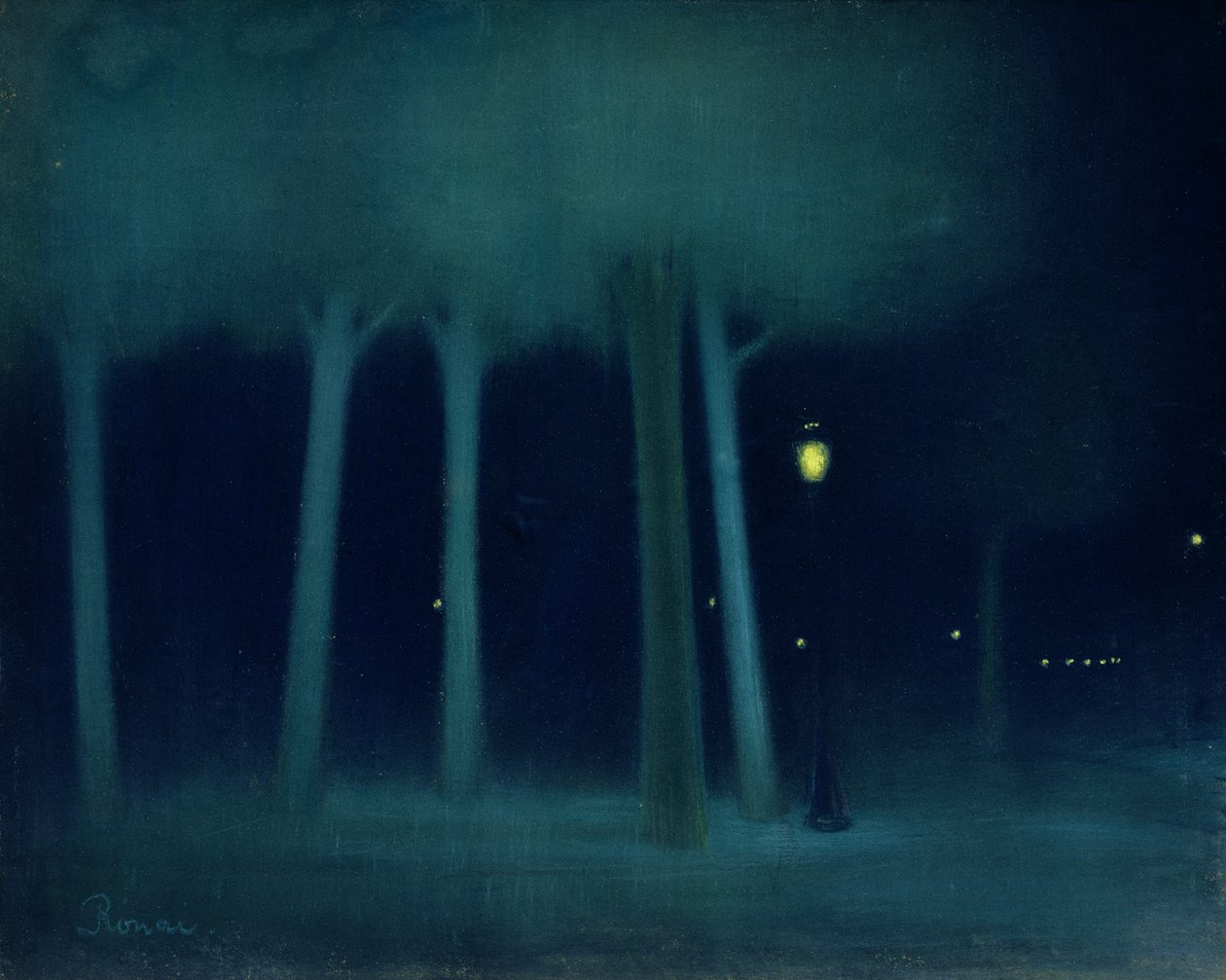 A Park at Night, ca 1892-95 (pastell på duk) av József Rippl Rónai