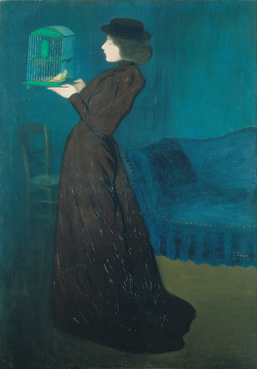 Kvinna med en fågelbur av József Rippl Rónai