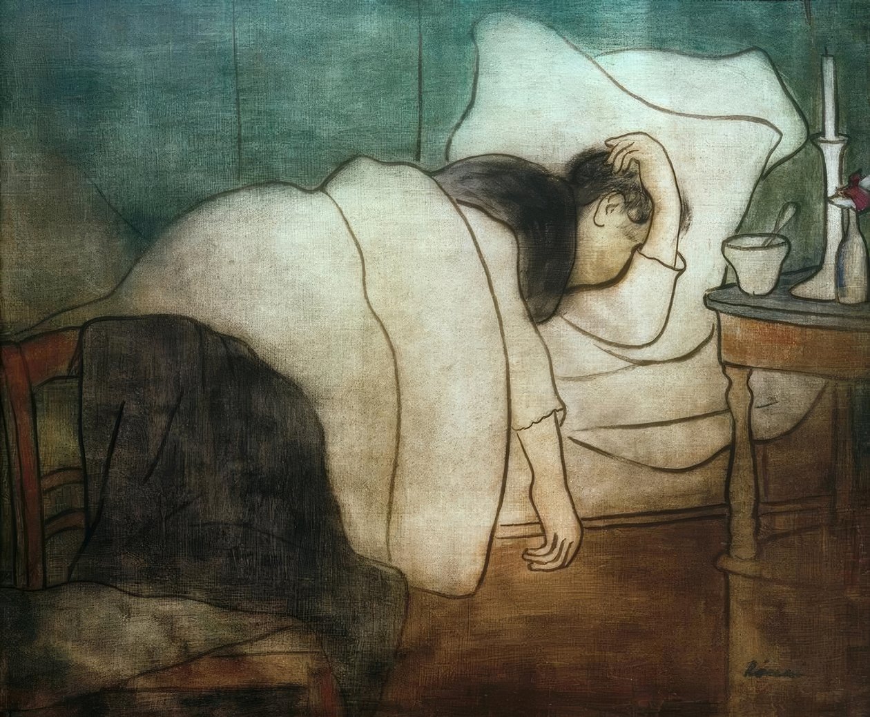 Kvinna i sängen av József Rippl Rónai