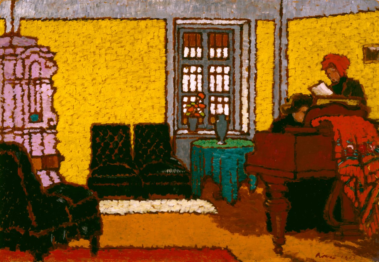 Interiör, 1909 (olja på kartong) av József Rippl Rónai