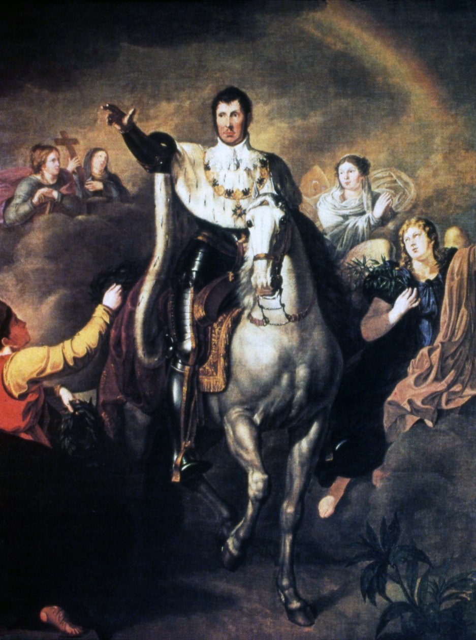 Återkomst av Friedrich Wilhelm III. som en vinnare från befrielsekrigen av K.F.J.H. Schumann