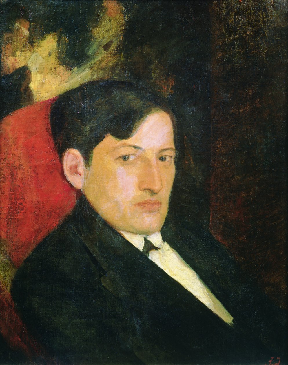 Porträtt av D. Shevardnadze, 1921 (olja på kort) av K. Magalashvili