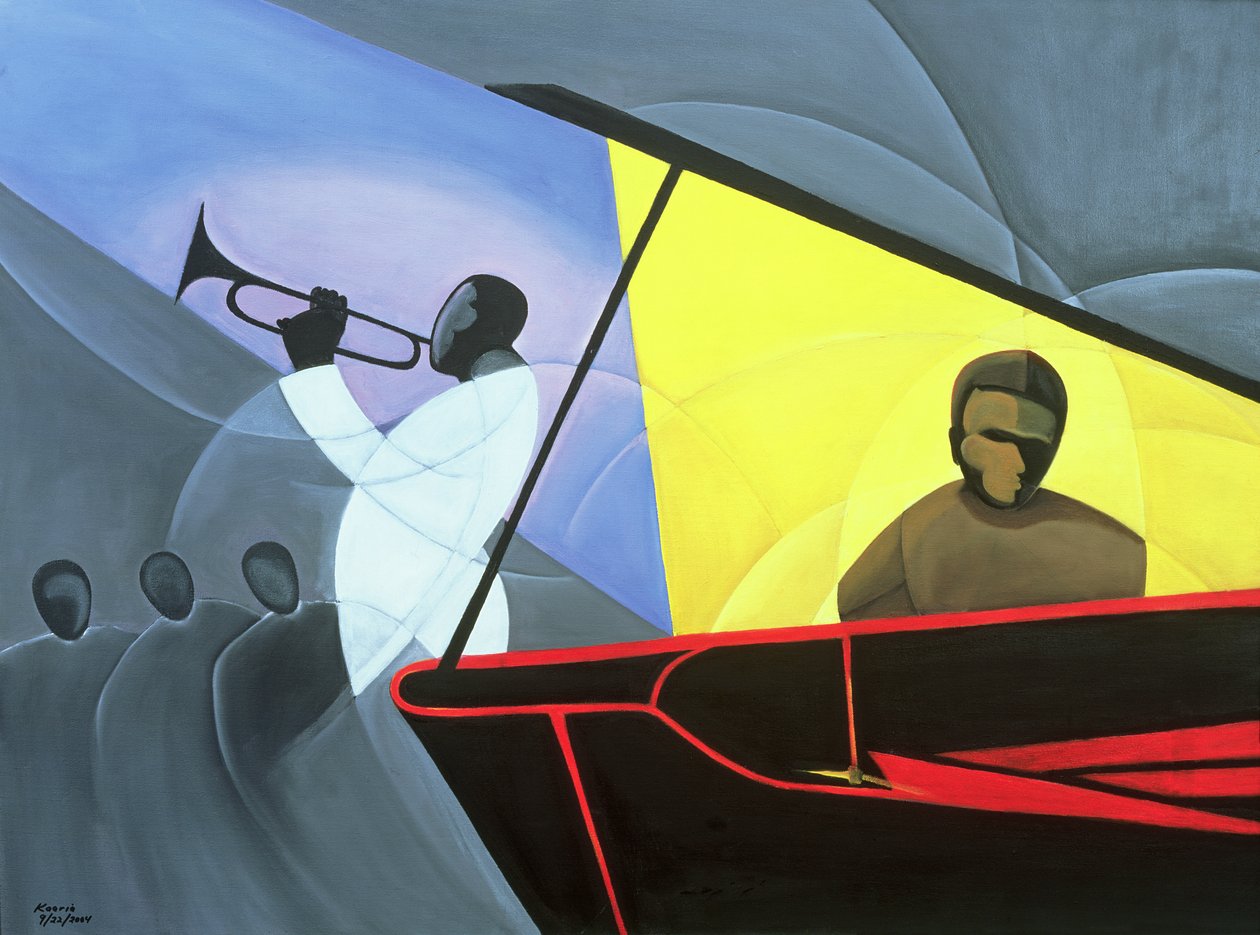 Hot and Cool Jazz, 2004 (oil & acrylic on canvas) av Kaaria Mucherera