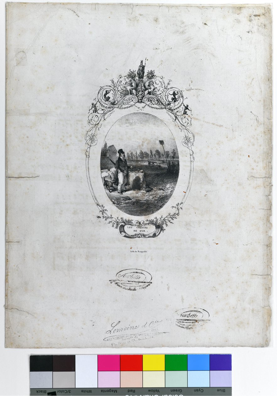 "Les Chemins de Fer", ca 1840 (litografi på papper) av Kaeppelin et Compagnie