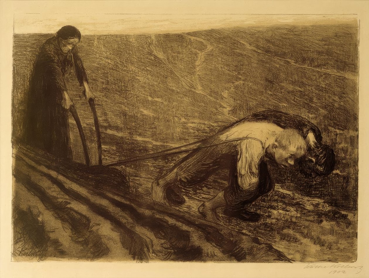 K.Kollwitz, Ploughman och kvinna av Käthe Kollwitz