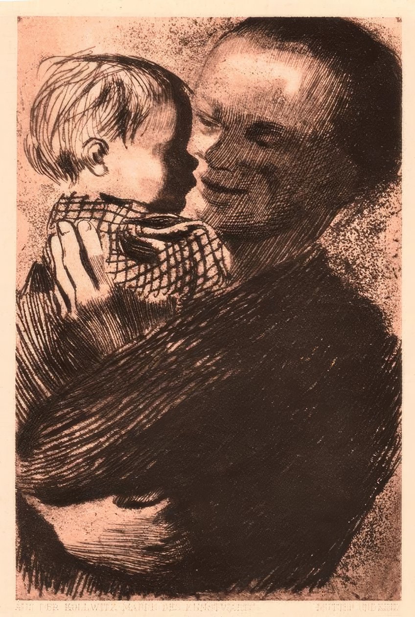 mamma och barn av Käthe Kollwitz