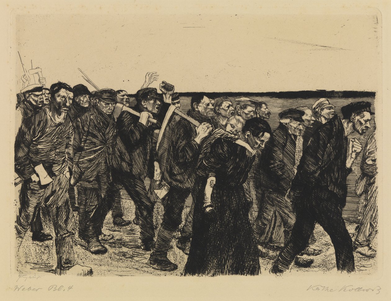Ett vävaruppror – väverståg av Käthe Kollwitz