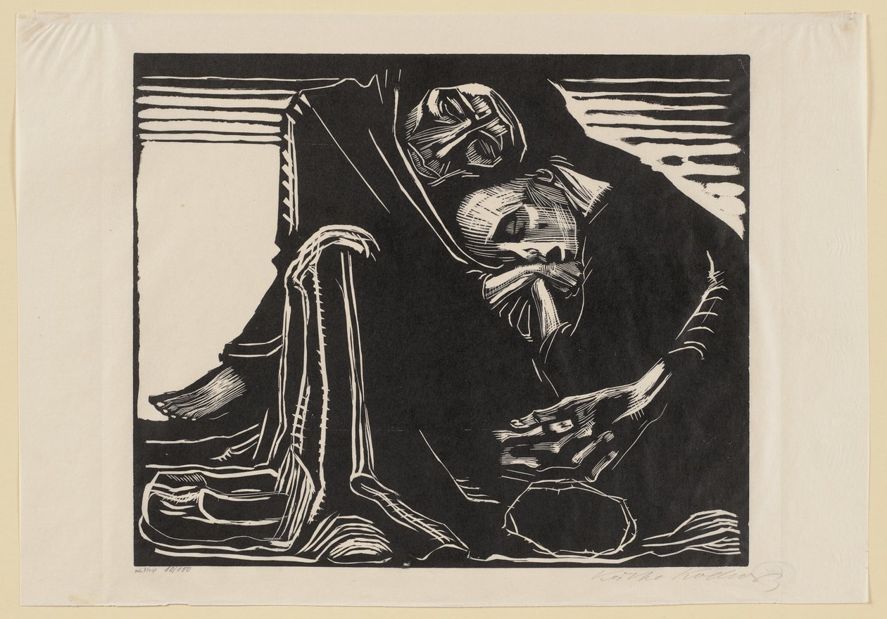 Slutgiltig tredje utgåva. För albumet ”Jahrbuch der Originalgraphik”, 3:e årgången, Berlin: Wohlgemuth  Lissner, 1921 av Käthe Kollwitz