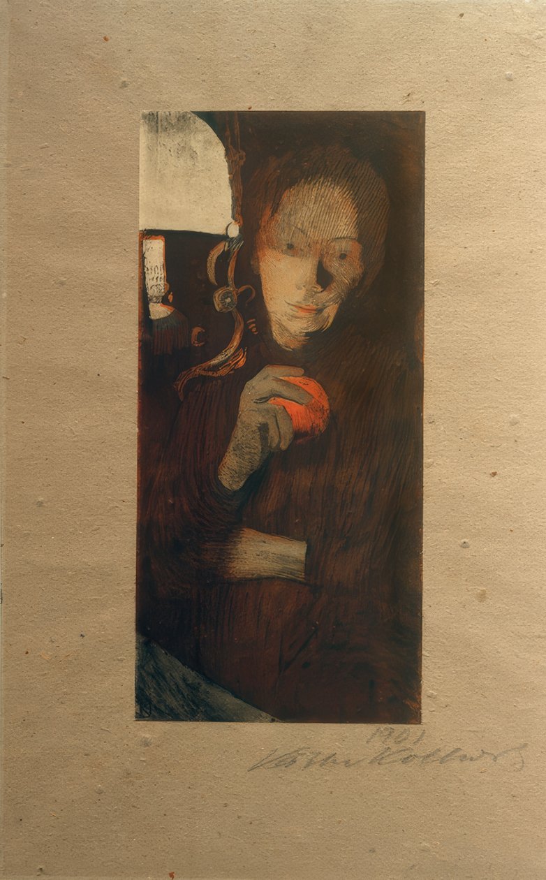 Kvinna med apelsin av Käthe Kollwitz